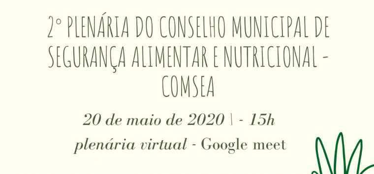  Sindicato convida para 2° Plenária do COMSEA