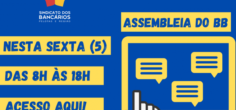  Assembleia do BB: vote para definir sobre a adesão à paralisação do dia 10 de fevereiro