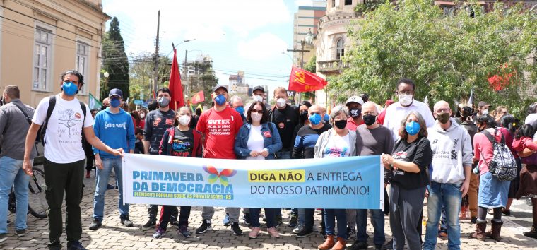  Bancários de Pelotas e Região presentes no Fora Bolsonaro