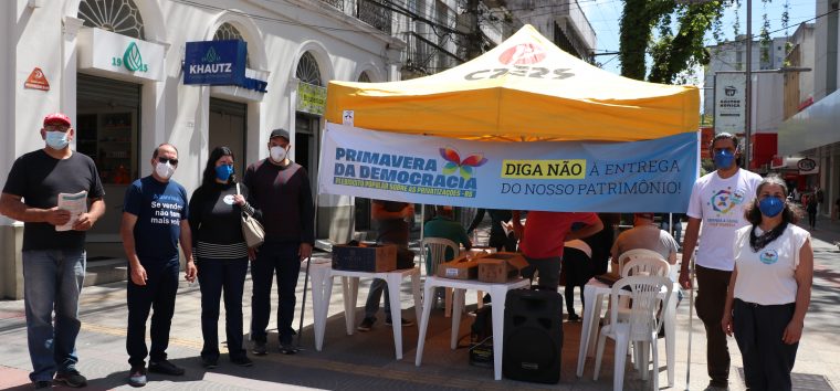 Diretores do Sindicato dos Bancários convocam pelotenses a votar NÃO no Plebiscito Popular