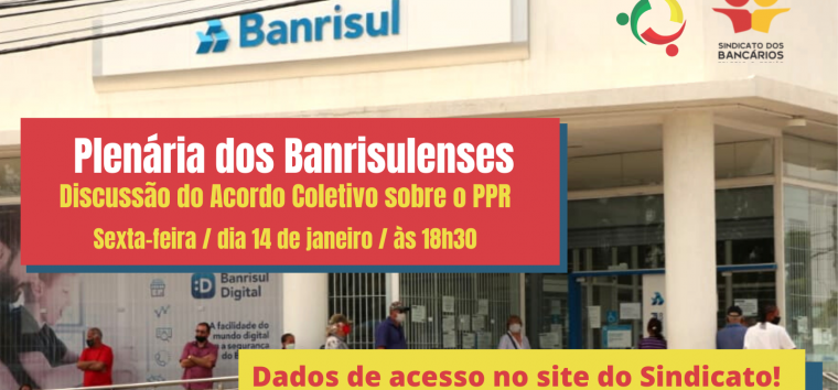  Banrisulenses têm Plenária nesta sexta (14/1)