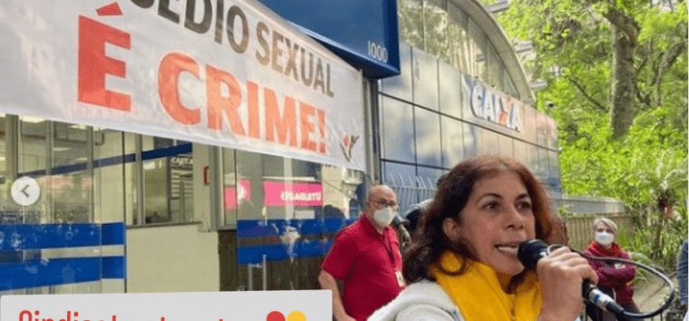  Diretora do Sindicato participa de manifestação contra assédio sexual em Porto Alegre