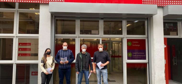  Sindicato dá início à movimento de luta no Santander de Pelotas